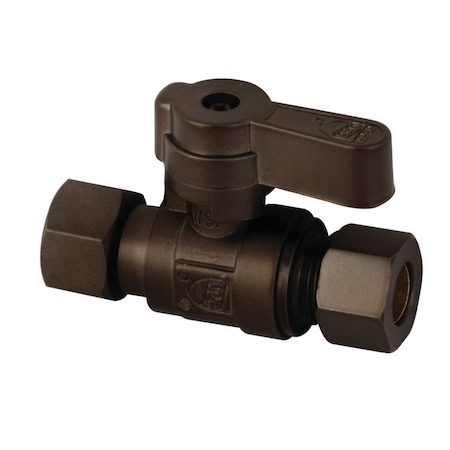 Kingston Brass KF3330ORB 3/8" Swivel X 3/8" OD Comp Straight Stop Valve, Oil Rubbed Bronze KF3330ORB